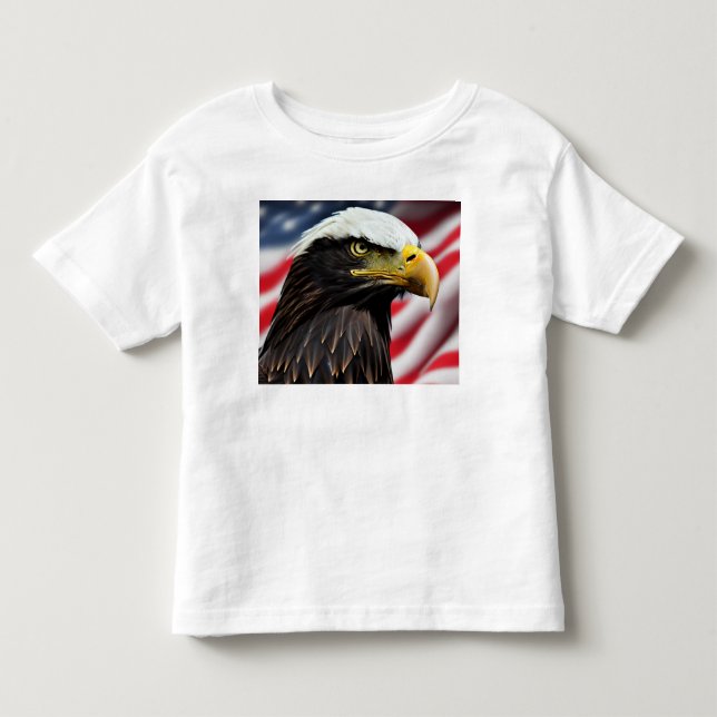 T-shirt Pour Les Tous Petits Patriotique/Aigle/Américain/USA (Devant)