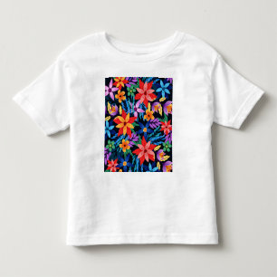 T-shirt Pour Les Tous Petits Patters floraux du Colorful