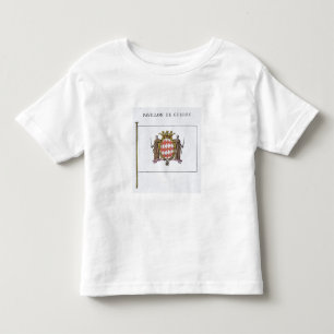 T-shirt Pour Les Tous Petits Pavillon de Guerre, détail des drapeaux du Monaco