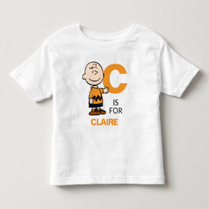 T-shirt Pour Les Tous Petits PEANUTS Charlie Brown personnalisé