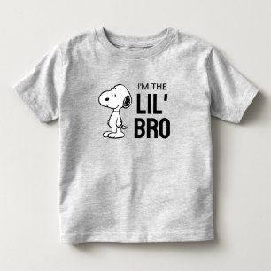 T-shirt Pour Les Tous Petits Peanuts Snoopy Je Suis Le Petit Frère