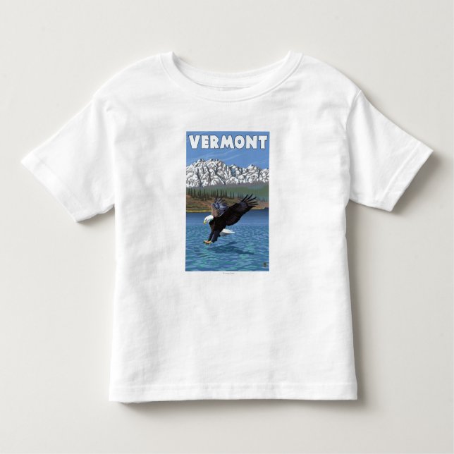 T-shirt Pour Les Tous Petits Pêche de VermontEagle (Devant)