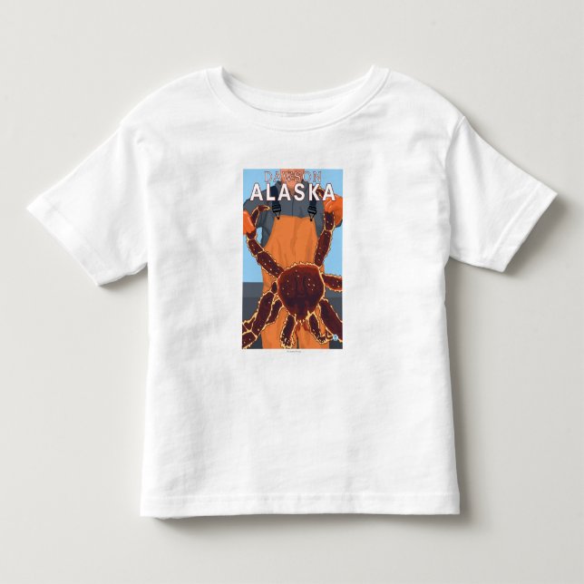T-shirt Pour Les Tous Petits Pêcheur limule - Dawson, Alaska (Devant)