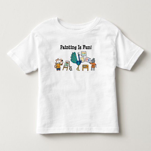 T-shirt Pour Les Tous Petits Peinture avec Maisy ! (Devant)