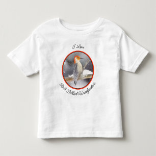 T-shirt Pour Les Tous Petits Peinture de pic à ventre rouge Art original