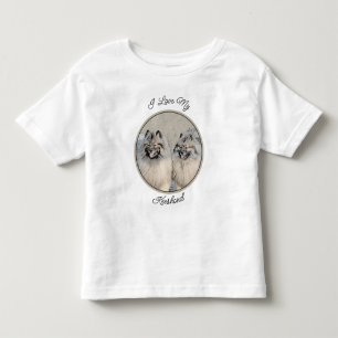 T-shirt Pour Les Tous Petits Peinture des frères Keeshond - Art original de chi