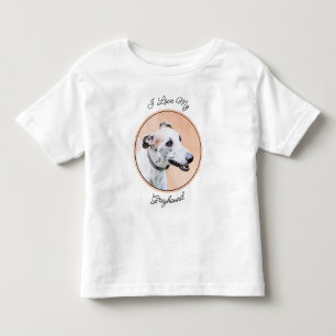 T-shirt Pour Les Tous Petits Peinture Greyhound - Cute Original Chien Art
