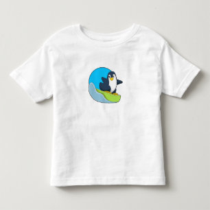 T-shirt Pour Les Tous Petits Pengouin en snowboardeur avec Sonowboard.PNG