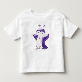T-shirt Pour Les Tous Petits Pengu Happy Penguin (Violet) Tiguette