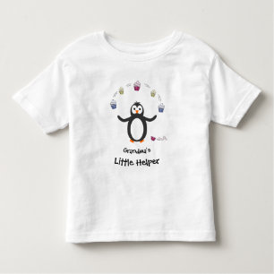 T-shirt Pour Les Tous Petits Penguin jonglage cupcakes petit aide ajouter nom