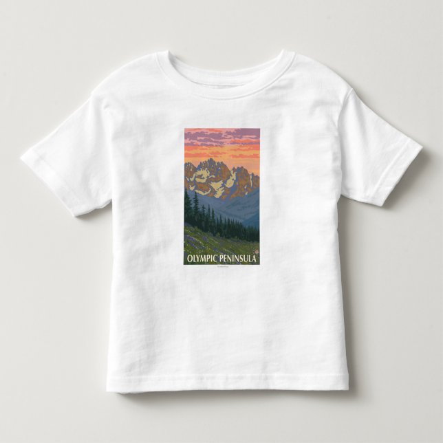 T-shirt Pour Les Tous Petits Péninsule olympique, fleurs de WashingtonSpring (Devant)