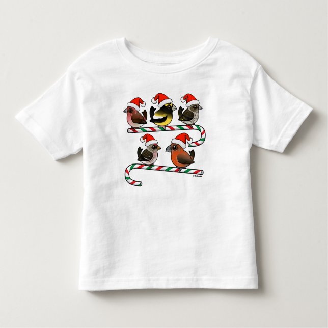 T-shirt Pour Les Tous Petits Père Noël Finches (Devant)