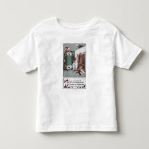 T-shirt Pour Les Tous Petits Père Noël observant par derrière l'écran