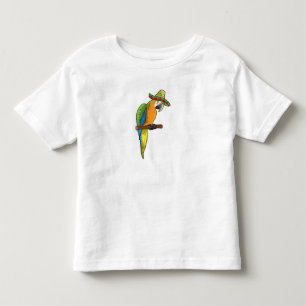 T-shirt Pour Les Tous Petits Perroquet avec casquette de paille