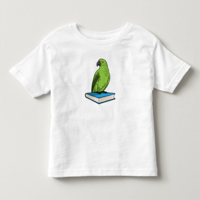 T-shirt Pour Les Tous Petits Perroquet avec livre (Devant)