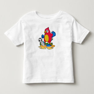 T-shirt Pour Les Tous Petits Perroquet comme joueur de football avec Soccer