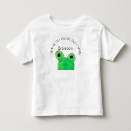 T-shirt Pour Les Tous Petits Personalized Cute frog inspirational quote 