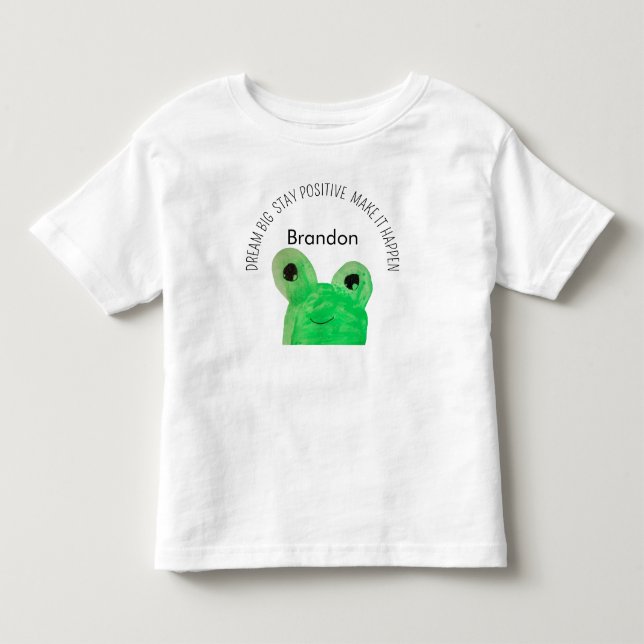 T-shirt Pour Les Tous Petits Personalized Cute frog inspirational quote  (Devant)