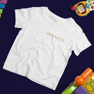 T-shirt Pour Les Tous Petits Personnalisé avec le nom de famille ou le surnom
