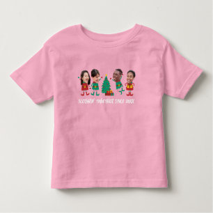 T-shirt Pour Les Tous Petits Personnalisé Funny Face Photo Elf de Noël