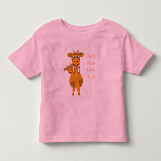 T-shirt Pour Les Tous Petits Personnaliser des girafes (Devant)