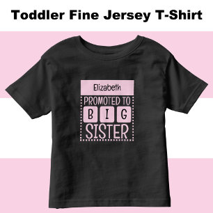 T-shirt Pour Les Tous Petits Personnaliser le nom grande sœur rose