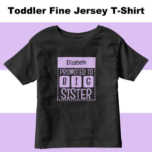 T-shirt Pour Les Tous Petits Personnaliser nom grande sœur violet