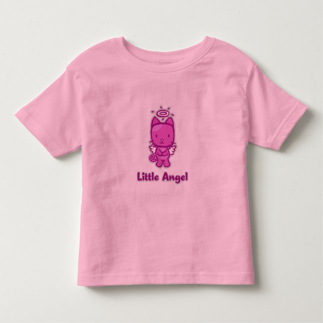 T-shirt Pour Les Tous Petits "Petit Ange...Petit Diable" Toddler Ringer (Devant)