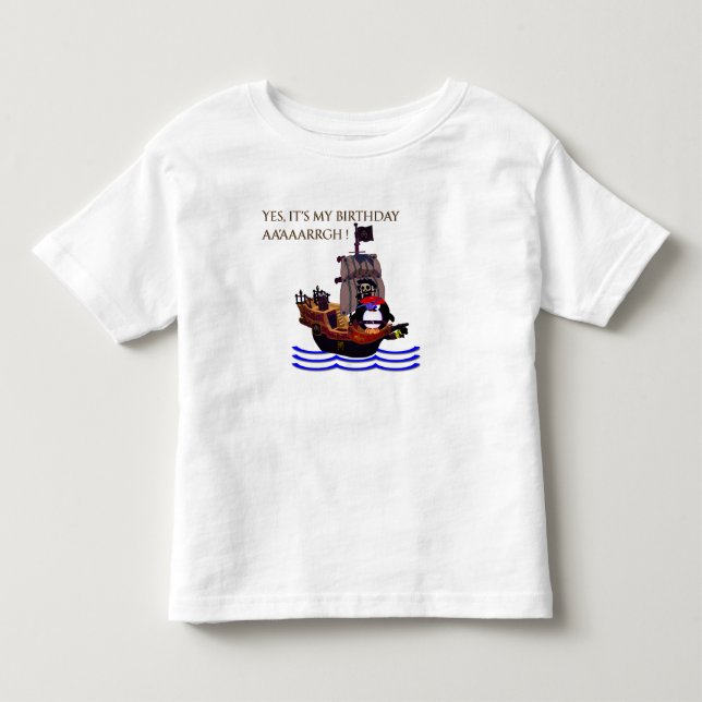 T-shirt Pour Les Tous Petits Petit anniversaire de pirate (Devant)