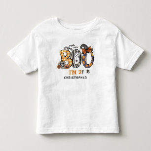 T-shirt Pour Les Tous Petits Petit Boo personnalisé Halloween 2e anniversaire