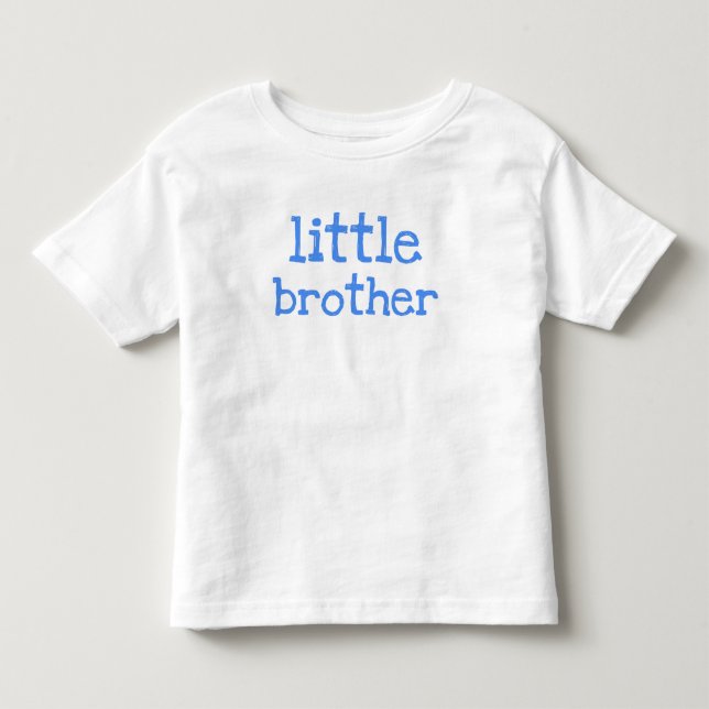 T-shirt Pour Les Tous Petits Petit frère de texte bleu (Devant)