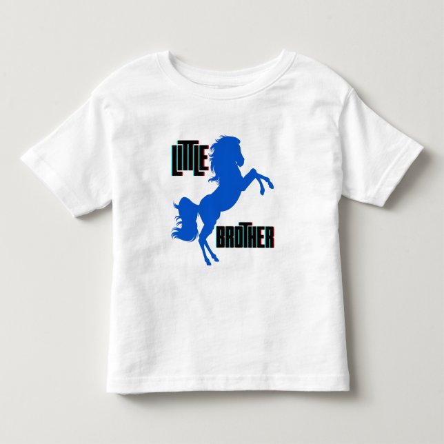 T-shirt Pour Les Tous Petits Petit frère élevage de cheval (Devant)