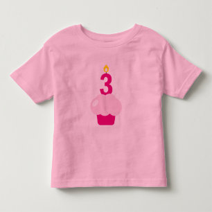 T-shirt Pour Les Tous Petits Petit gâteau mignon avec la bougie d'anniversaire