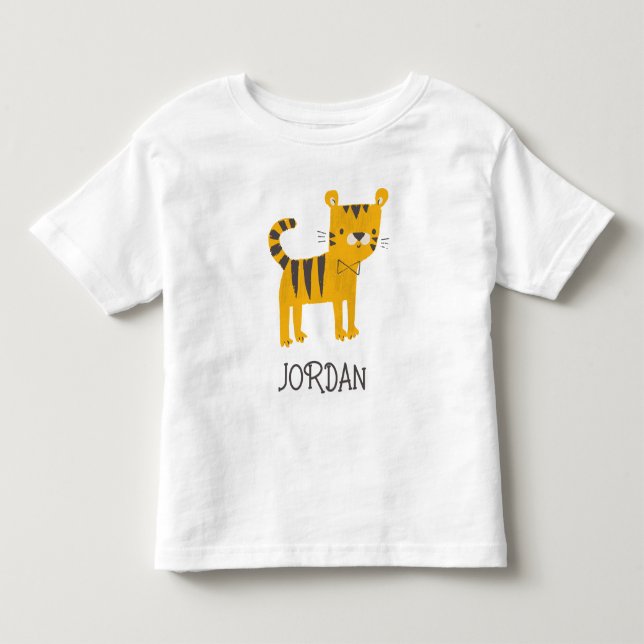 T-shirt Pour Les Tous Petits Petit homme | Cravate Tiger Bow (Devant)