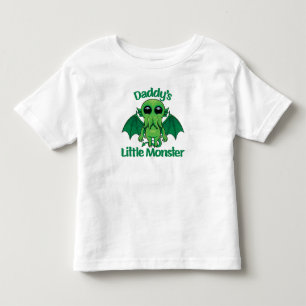 T-shirt Pour Les Tous Petits Petit Monstre de papa mignon bébé Cthulhu