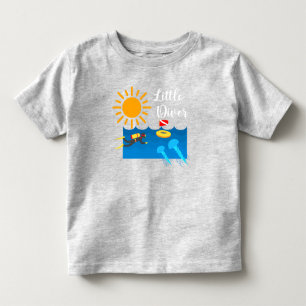 T-shirt Pour Les Tous Petits Petit Plongeur avec Jelly Fish - Toddler Fine Jers