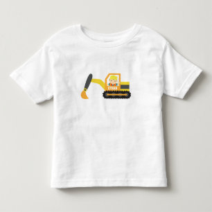 T-shirt Pour Les Tous Petits Petit véhicule de construction d'excavatrice de