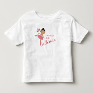 T-shirt Pour Les Tous Petits Petite Ballerina de maman (Cheveux noirs)
