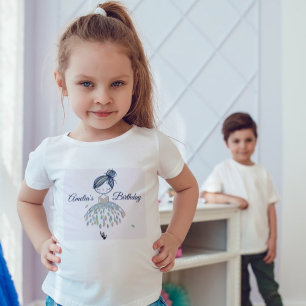 T-shirt Pour Les Tous Petits Petite Ballerina Princesse Filles d'anniversaire