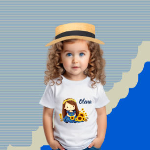 T-shirt Pour Les Tous Petits Petite fille avec des tournesols