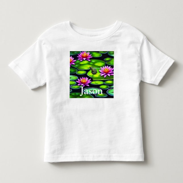 T-shirt Pour Les Tous Petits Petite grenouille sur Lily Pad (Devant)