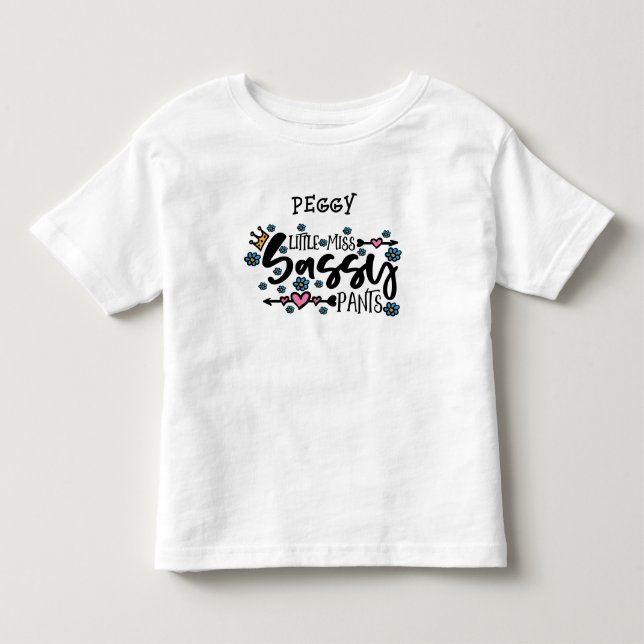 T-shirt Pour Les Tous Petits Petite Mademoiselle Culotte Impertinente  (Devant)