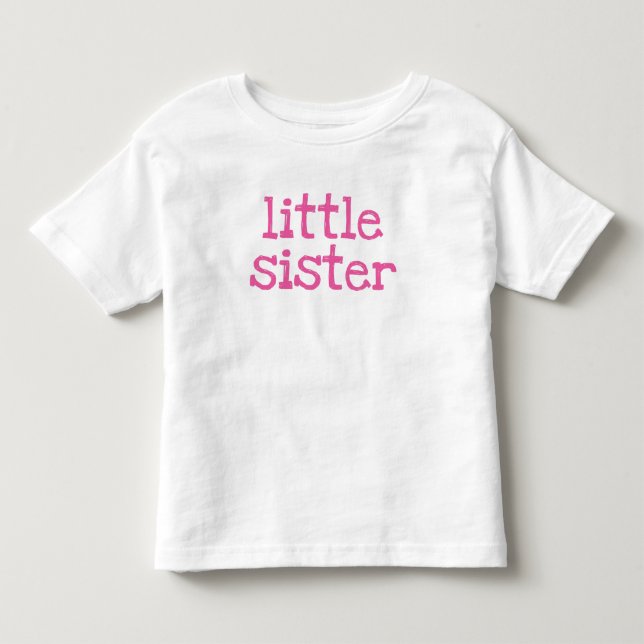T-shirt Pour Les Tous Petits Petite soeur de texte rose (Devant)