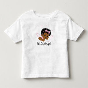 T-shirt Pour Les Tous Petits Petits Anges Roses Ailes Africaines Américaines Bé