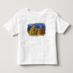 T-shirt Pour Les Tous Petits Peupliers faux-trembles avec la chaîne de montagne