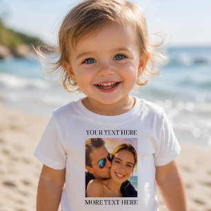 T-shirt Pour Les Tous Petits Photo et texte personnalisés