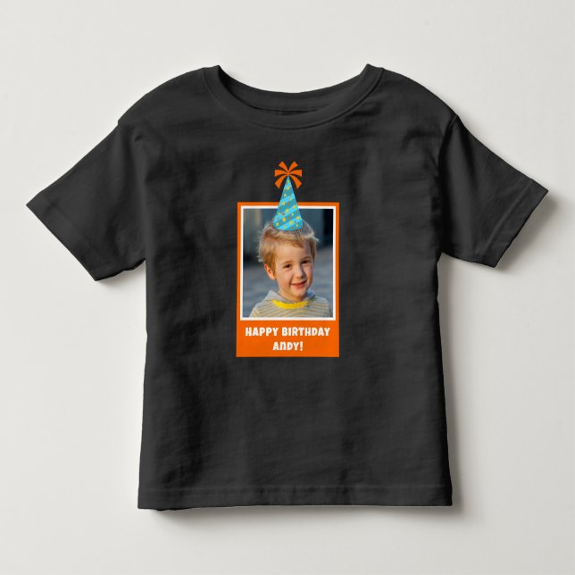T-shirt Pour Les Tous Petits Photo pour enfant personnalisée Joyeux anniversair (Devant)