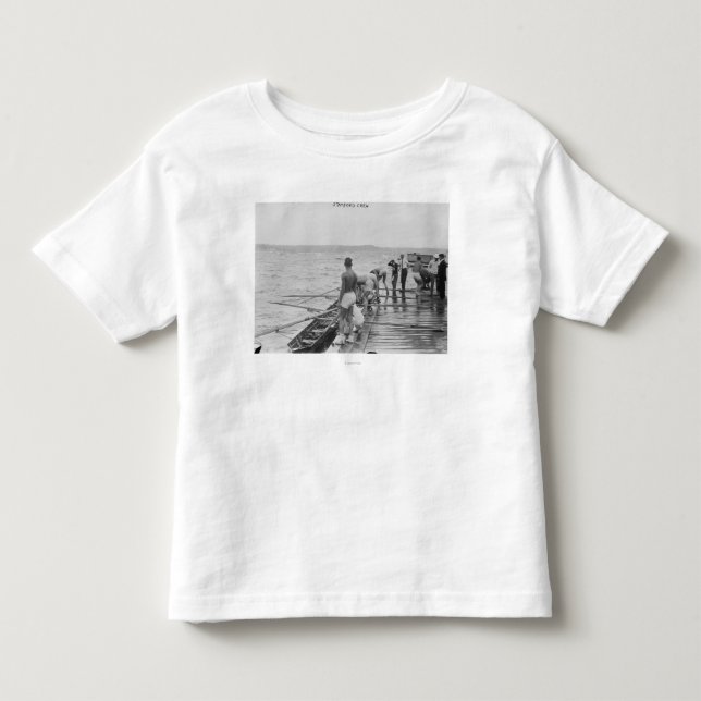 T-shirt Pour Les Tous Petits Photographie d'équipe d'équipage d'aviron de (Devant)