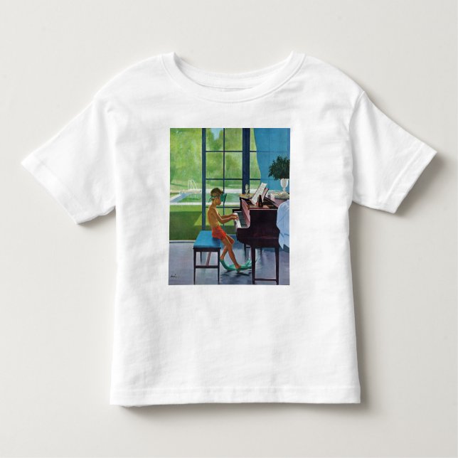 T-shirt Pour Les Tous Petits Piano Practice (Devant)