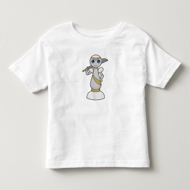 T-shirt Pour Les Tous Petits Pièce d'échecs Épée de Paon Échecs (Devant)